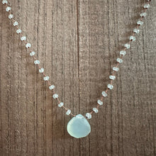 Load image into Gallery viewer, Chalcedony Knotted Necklace