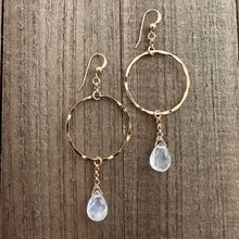 Load image into Gallery viewer, New Moon Drop Earrings - Sacred Shimmer