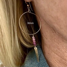 Load image into Gallery viewer, Ruby Hoop 30mm - Love Out Loud