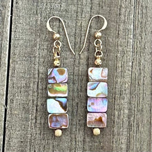 Load image into Gallery viewer, Abalone Shell Dangle Earrings