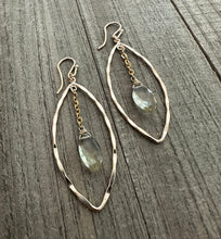 Load image into Gallery viewer, Lemon Quartz Marquis Earrings 50mm