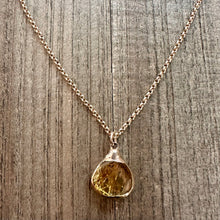 Load image into Gallery viewer, Golden Rutile Glass Necklace - Sacred Shinmer