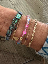 Load image into Gallery viewer, Abalone Shell Bracelet (Wide & Black)