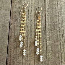 Load image into Gallery viewer, Fresh Water Pearl 14K Gold Filled Dangle Earrings