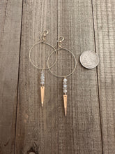 Load image into Gallery viewer, New Moon Earrings 40mm- Sacred Shimmer