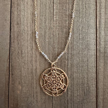 Load image into Gallery viewer, Labradorite Metatrons Cube Necklace - Sacred Shimmer