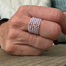 Load image into Gallery viewer, Crystal CZ Lavender Ring Stack (6 pak)