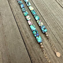 Load image into Gallery viewer, Abalone Shell Bracelet (Wide & Black)