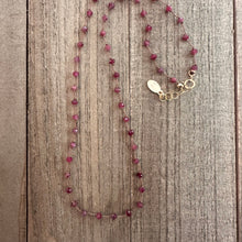 Load image into Gallery viewer, Rubelite Tourmaline Knotted Choker - Love Out Loud