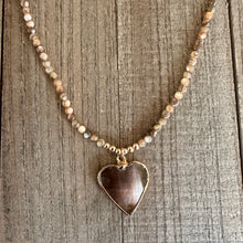 Load image into Gallery viewer, Driftwood Heart Necklace - Sacred Shimmer
