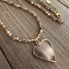 Load image into Gallery viewer, Driftwood Heart Necklace - Sacred Shimmer