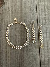 Load image into Gallery viewer, White Enamel & Gold Plated Bracelet