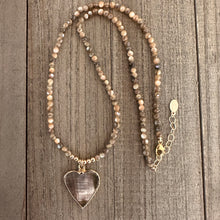 Load image into Gallery viewer, Driftwood Heart Necklace - Sacred Shimmer

