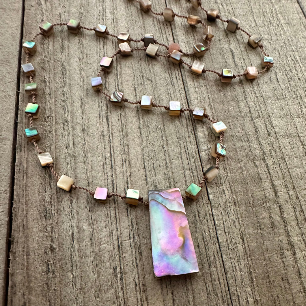 Abalone Shell Knotted Necklace