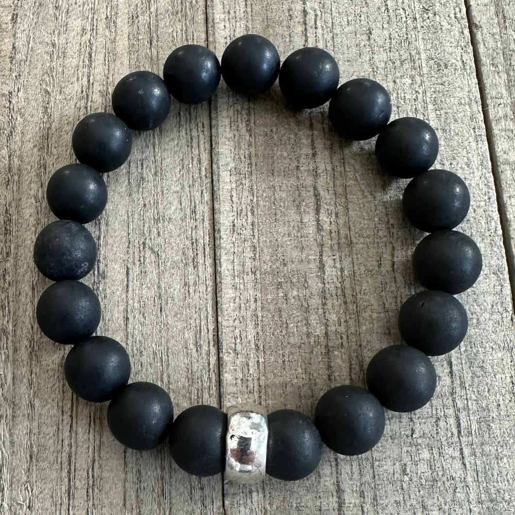 Shungite 10mm Matte Finish Bracelet