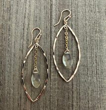 Load image into Gallery viewer, Lemon Quartz Marquis Earrings 50mm
