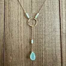 Load image into Gallery viewer, Chalcedony Lariat Style Necklace
