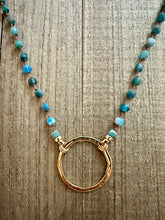 Load image into Gallery viewer, Apatite Hoop Pendant Necklace
