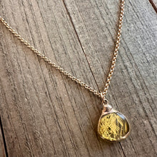 Load image into Gallery viewer, Golden Rutile Glass Necklace - Sacred Shinmer
