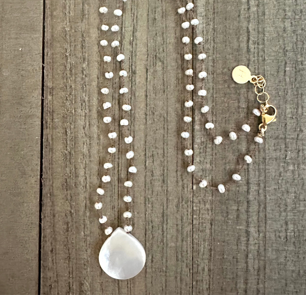 Fresh Water Pearl Knotted Necklace