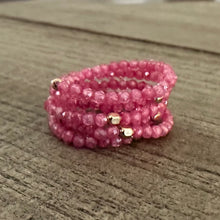 Load image into Gallery viewer, Crystal CZ Pink Ring Stack (6 pak)
