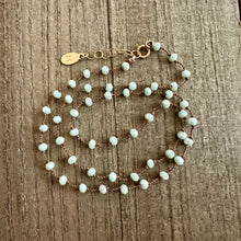 Load image into Gallery viewer, Knotted Blue Swarovski Crystal Choker
