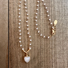 Load image into Gallery viewer, Pearl Heart Necklace - Sacred Shimmer
