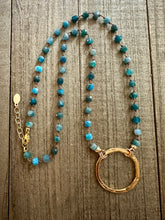 Load image into Gallery viewer, Apatite Hoop Pendant Necklace
