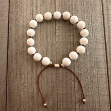 Load image into Gallery viewer, White Jade Adjustable Bracelet
