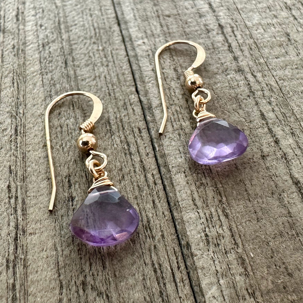 Amethyst Briolette Earrings