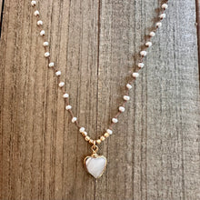 Load image into Gallery viewer, Pearl Heart Necklace - Sacred Shimmer
