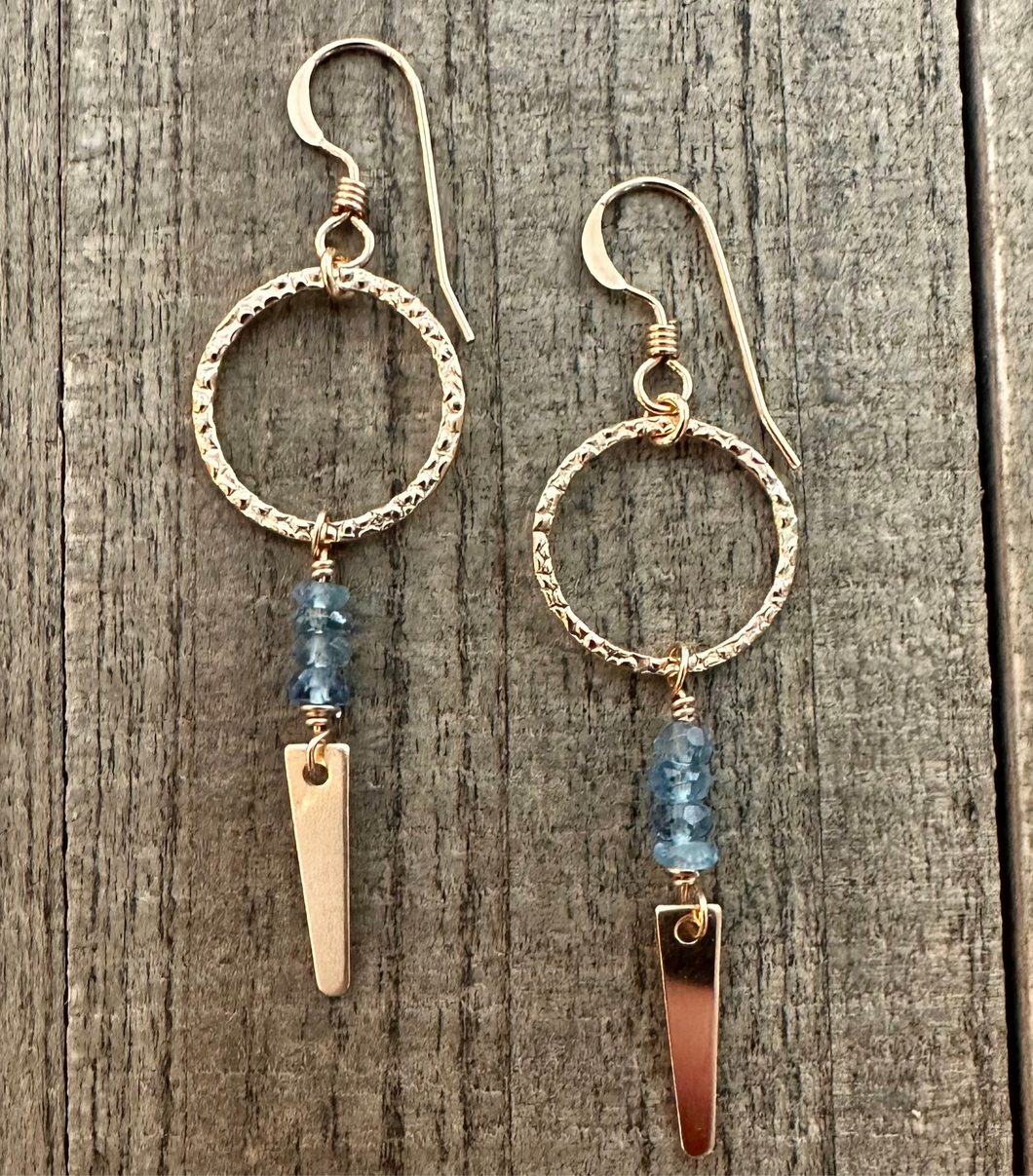 Aquamarine Hoop Earrings