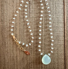 Load image into Gallery viewer, Chalcedony Knotted Necklace
