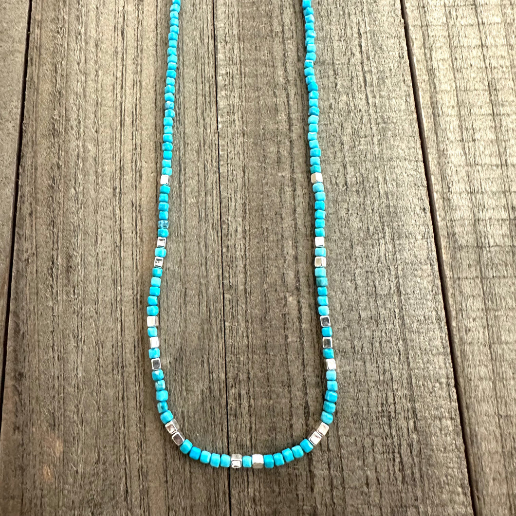 Vibrant Turquoise & Sterling Silver Choker