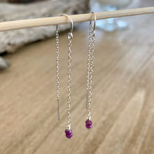 Load image into Gallery viewer, Kunzite Stones Stacked on Sterling Silver Threader Earrings
