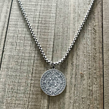 Load image into Gallery viewer, Vintage Oxidized Silver Heavy Box Chain with Sterling Silver Charm
